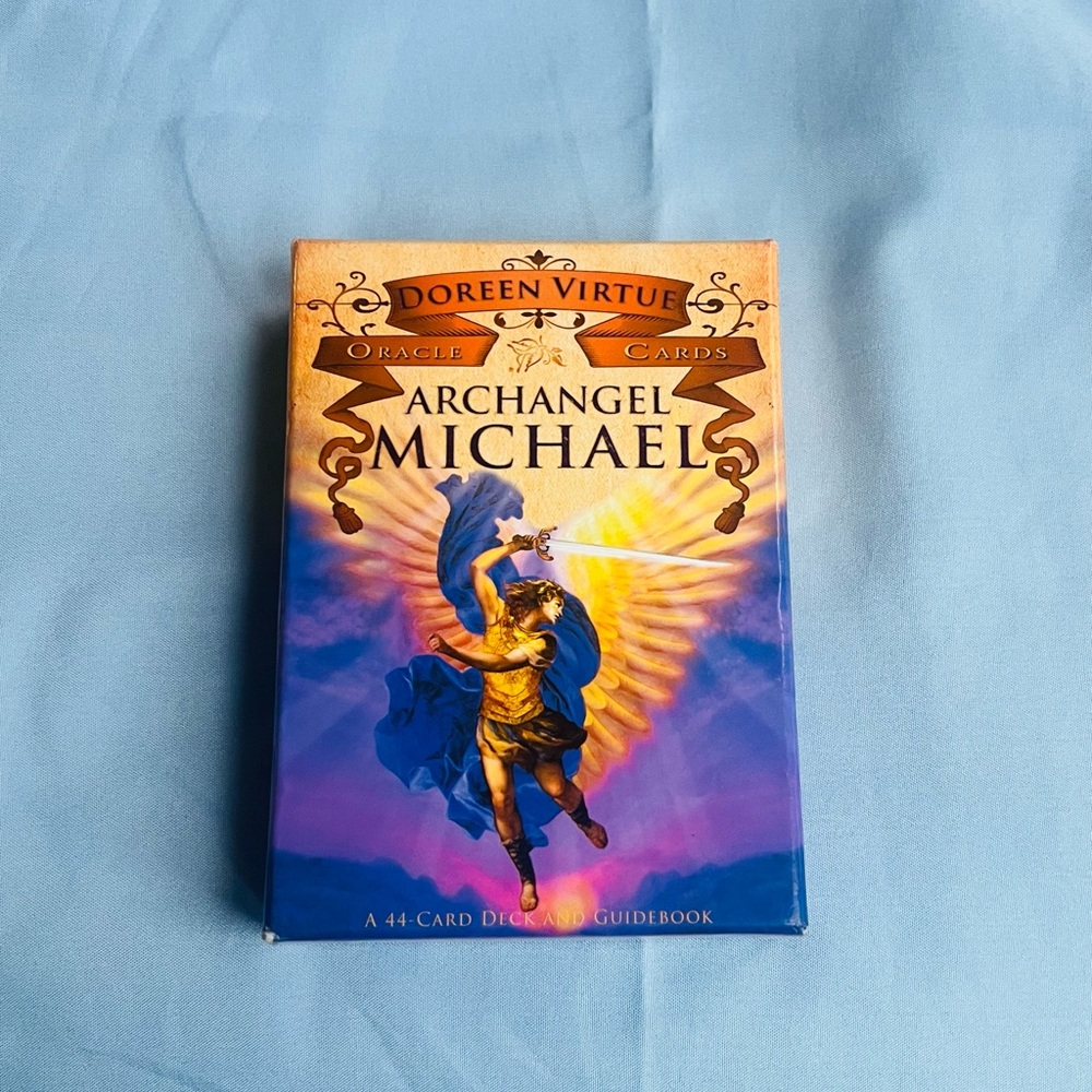 Doreen Virtue Saint Michael oracle cards.